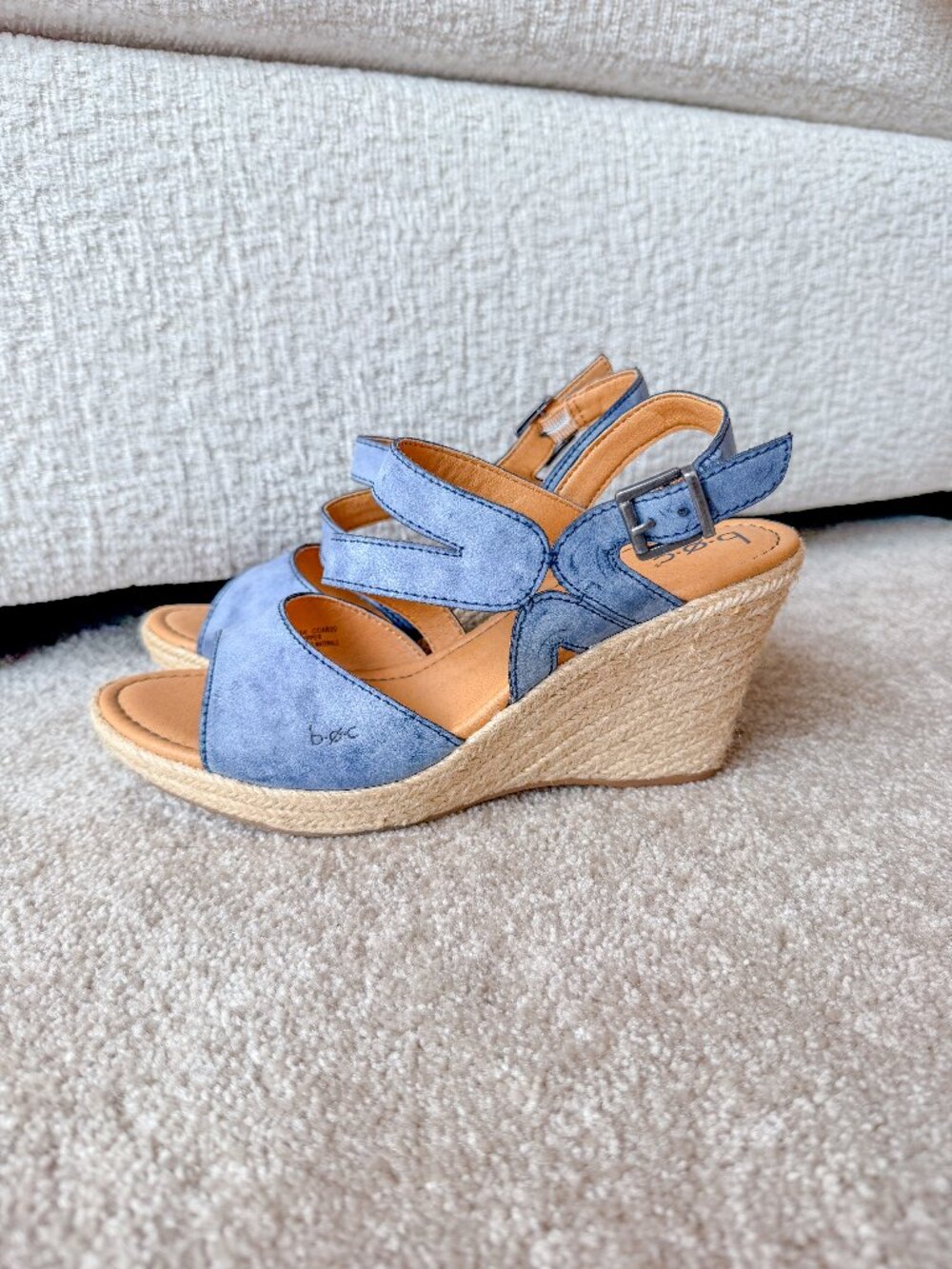 B.O.C Schirra Wedge Sandals in Blue  - Size 9M